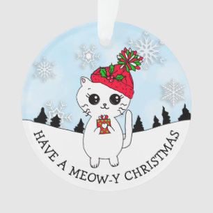 Haben Sie einen unterschwelligen Weihnachtskatzenk Ornament