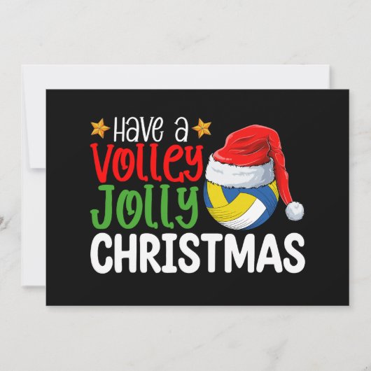 Haben Sie einen Volley Jolly Weihnachten Volleybal Einladung (Vorderseite)