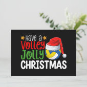 Haben Sie einen Volley Jolly Weihnachten Volleybal Einladung (Stehend Vorderseite)