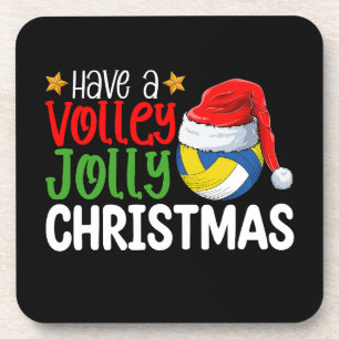 Haben Sie einen Volley Jolly Weihnachten Volleybal Getränkeuntersetzer