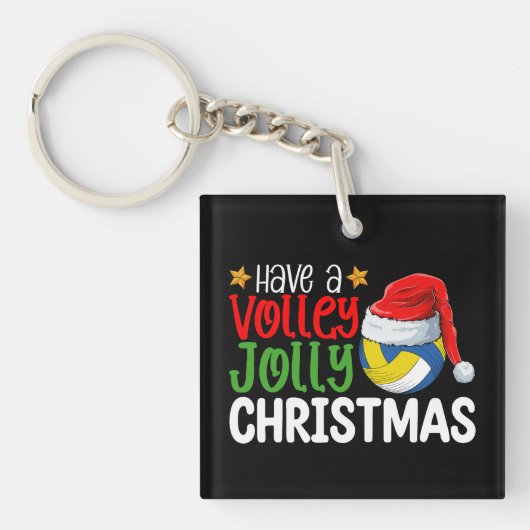 Haben Sie einen Volley Jolly Weihnachten Volleybal Schlüsselanhänger (Vorderseite)