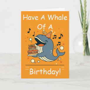 Haben Sie einen Wal von einem Geburtstag Singender Karte