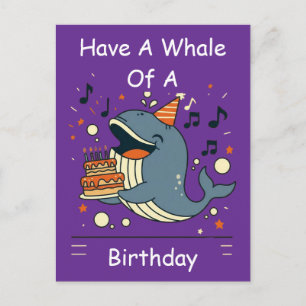 Haben Sie einen Wal von einem Geburtstag Singender Postkarte