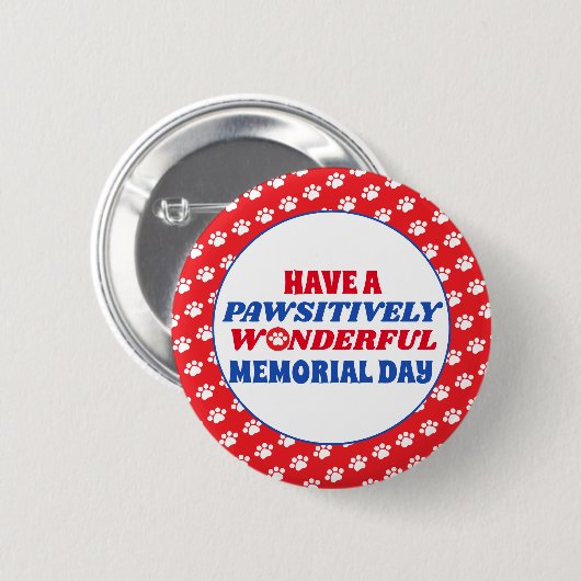 Haben Sie einen wunderschönen Gedenktag Button (Vorne & Hinten)