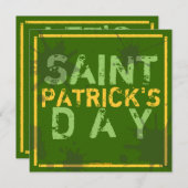 Haben Sie eines Partygrunge-St Patrick Party Einladung (Vorne/Hinten)