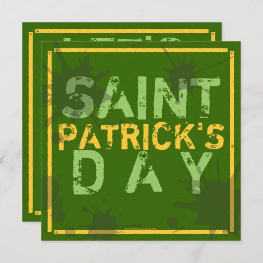 Haben Sie eines Partygrunge-St Patrick Party Einladung (Vorne/Hinten)
