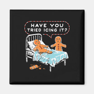Haben Sie es mit Eiscreme probiert? Weihnachtsmann Magnet