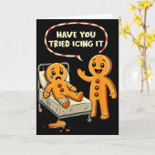 Haben Sie es mit Glasur versucht Lebkuchen Kranken Karte (Gelbe Blume)