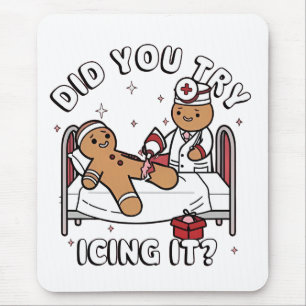 Haben Sie es mit Vereisen versucht Ingwerbrot Pfle Mousepad