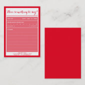 haben Sie etwas, Kommentarkarte zu sagen Visitenkarte (Vorne/Hinten)