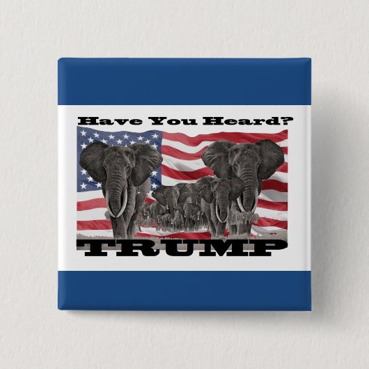 Haben Sie gehört? … Trumpf 2016 Button (Vorderseite)