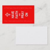 Haben Sie Glauben und beten Sie auf Visitenkarte (Vorne/Hinten)