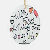 Haben Sie Glauben. Zitieren Sie Keramikornament (Rechts)