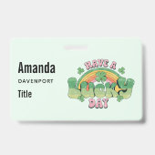 Haben Sie Glück Retro Typografie Ausweis (Rückseite)