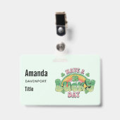 Haben Sie Glück Retro Typografie Ausweis (Vorderseite mit Clip)