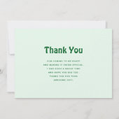 Haben Sie Glück Retro Typografie Dankeskarte (Rückseite)