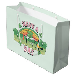 Haben Sie Glück Retro Typografie Große Geschenktüte