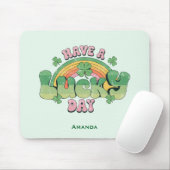 Haben Sie Glück Retro Typografie Mousepad (Mit Mouse)