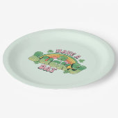 Haben Sie Glück Retro Typografie Pappteller (Schrägansicht)