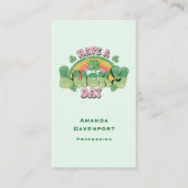 Haben Sie Glück Retro Typografie Visitenkarte (Vorderseite)