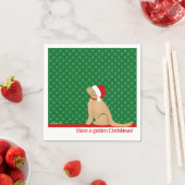 Haben Sie goldene Weihnachten Grüne Napkins Serviette (Beispiel)