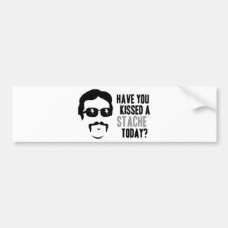 Haben Sie heute geküsst einem Stache Autoaufkleber