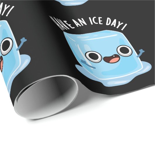 Haben Sie Ice Day Funny Ice Cube Pub Dark BG Geschenkpapier (Rolleneckpunkt)