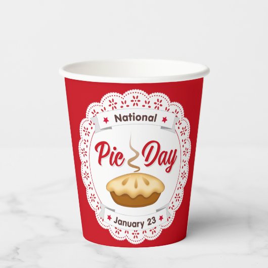 Haben Sie Ihr Lieblingsgetränk mit PIE! Pappbecher (Rückseite)