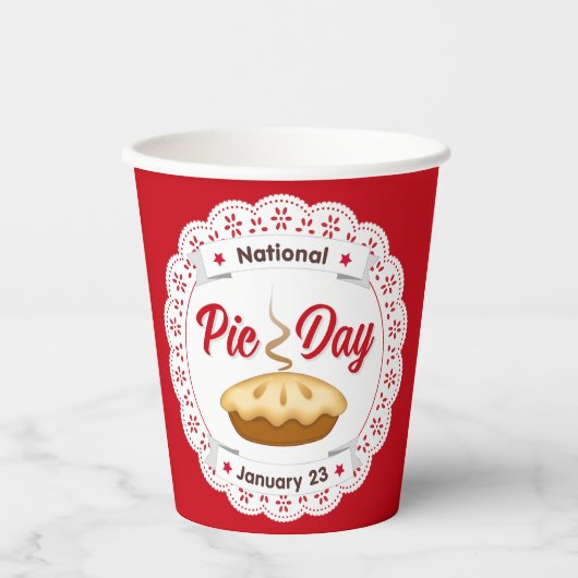 Haben Sie Ihr Lieblingsgetränk mit PIE! Pappbecher (Vorderseite)