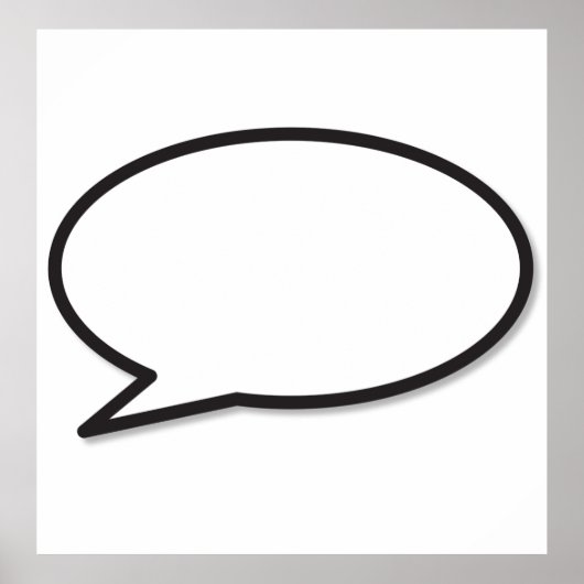 HABEN SIE IHRE SAY Comic Book Speech Bubble Poster (Vorne)