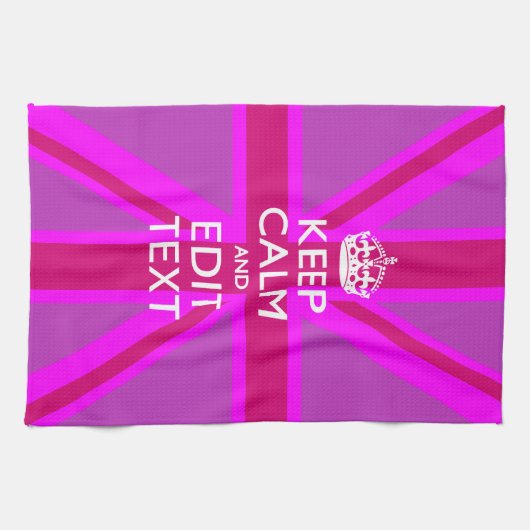 Haben Sie Ihren Behalten Text auf rosa Ummantelung Geschirrtuch (Horizontal)