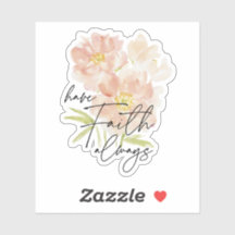 Haben Sie immer Vertrauen Aquarell-Blume Christlic