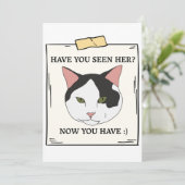 Haben Sie Katze jetzt Gewollt? Einladung (Stehend Vorderseite)