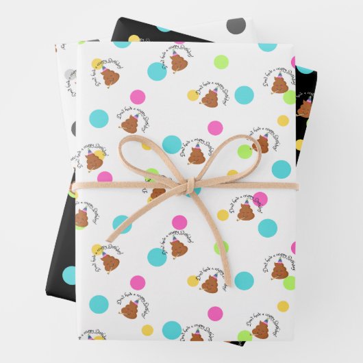 Haben Sie kein Crappy-Birthday-Wrapping Paper-Set Geschenkpapier Set (Beispiel)