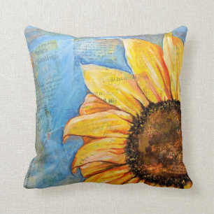 Haben Sie kein Furcht-Sonnenblume-großes Kissen