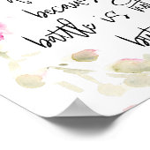 Haben Sie keine Angst - 2 Chron 20v15 Aquarellblum Poster (Ecke)