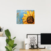 Haben Sie keine Angst Sonnenblumenplakat Poster (Heimbüro)