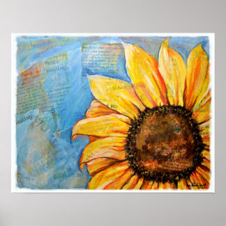 Haben Sie keine Angst Sonnenblumenplakat Poster