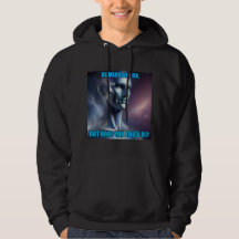 Haben Sie KI ausprobiert - schwarzes Herren-Hoodie