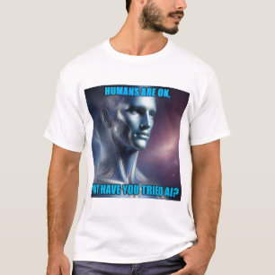 Haben Sie KI ausprobiert - Weiße Herren-T-Shirt T-Shirt