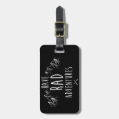 Haben Sie krasses Abenteuer-Schwarzes Gepäckanhänger (Vorderseite vertikal)