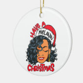 Haben Sie Melanin Christmas Black Girl Magic Sista Keramik Ornament (Links)