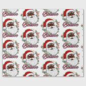 Haben Sie Melanin Weihnachten Schwarzer Weihnachts Geschenkpapier (Flach)