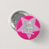 Haben Sie Namenknopf/-Abzeichen des heißen Rosas Button (Vorne & Hinten)