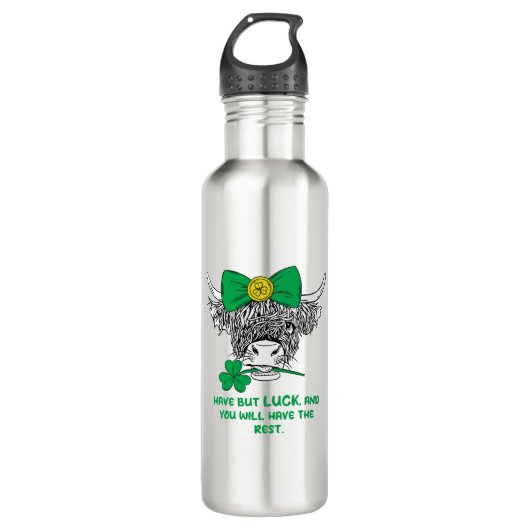 Haben Sie nur Glück, und Sie werden die Erholung h Edelstahlflasche (Vorderseite)