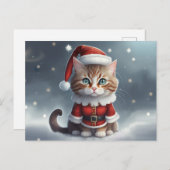 Haben Sie perfekte Weihnachten ~ Meow ^-^ Ankündigungspostkarte (Vorne/Hinten)