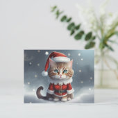 Haben Sie perfekte Weihnachten ~ Meow ^-^ Ankündigungspostkarte (Stehend Vorderseite)