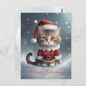 Haben Sie perfekte Weihnachten ~ Meow ^-^ Postkarte (Vorne/Hinten)
