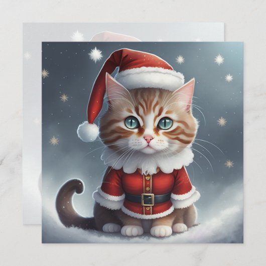Haben Sie perfekte Weihnachten ~ Meow ^-^ Save The Date (Vorne/Hinten)
