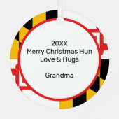 Haben Sie Personalisierten Maryland Christmas Hun Ornament Aus Metall (Rückseite)